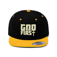 Your Fave Travel Merch | God First Hat (Various Colors) | Snapback Closure