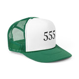 Your Fave Travel Merch | 555 Angel Number Trucker Cap (Adjustable + Breathable Mesh Back)