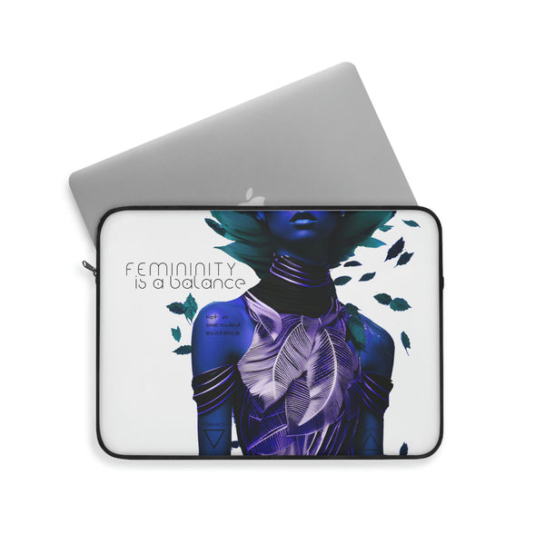 Buy Martian Merch ™ | "Femininity Is A Balance..." Laptop Sleeve (Azul)