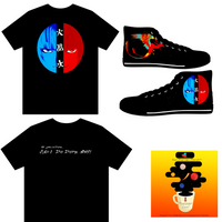 Your Fave Travel Tee | My Life Is Dope... T-Shirt | AguaFuega Anime (BlueRed) Version (Anime On Back)
