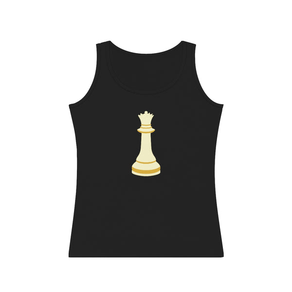 Buy Martian Merch ™ | Queen Chess Piece (Crème) Women's Tank Top (FITTED SLIM FIT)