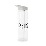Your Fave Travel Merch | 12:12 Angel Number "Faith" Shatter-Resistant BPA-Free Water Bottle + Straw (Biodegradeable)