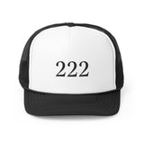 Your Fave Travel Merch | 222 Angel Number Trucker Cap (Adjustable + Breathable Mesh Back)
