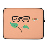Your Fave Travel Merch | MaxGardenGalax ™ Laptop Sleeve (Peach Fuzz Version) | Faux Fur Interior