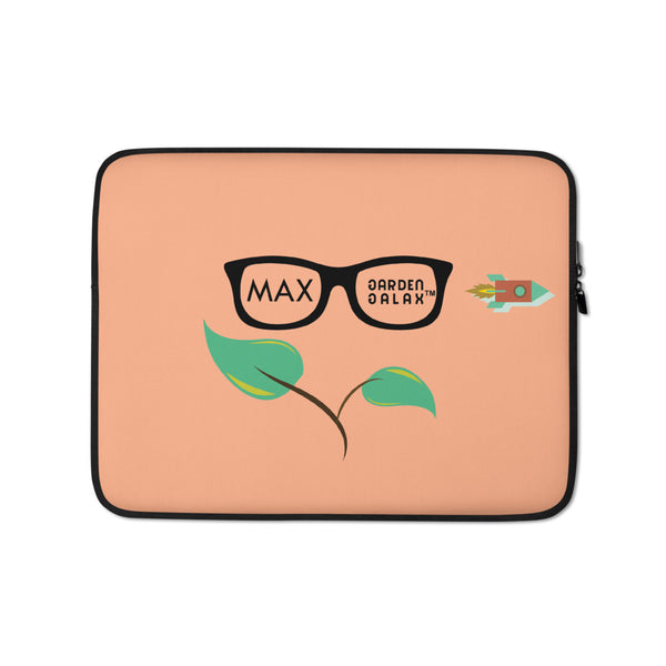 Your Fave Travel Merch | MaxGardenGalax ™ Laptop Sleeve (Peach Fuzz Version) | Faux Fur Interior